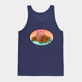 Flamingo and Lilies Tank Top